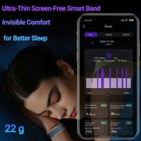 Pulsera Inteligente Deportiva con Monitor de Salud, Podómetro, Alerta de Vibración de Frecuencia Cardíaca, Compatible con Android e IOS, Resistente al Agua IP68, Sin Pantalla