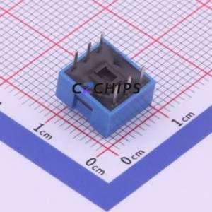 DS-03BLP DIP Switch Through hole Component (THT) Switch Flat Toggle, Raised Type Single Pole Single Throw 3 PC Pin - Product Image 2