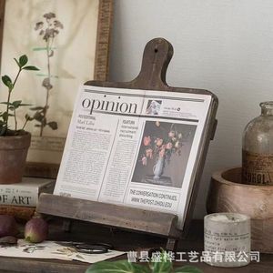 Wooden Magazine Rack For Home Desktop <b>Display</b> Storage Durable Bookshelf <b>Stand</b> - Product Image 1