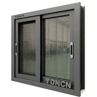 Ventanas Corredizas de Aluminio con Protección Contra Huracanes, Diseño de Malla Resistente, Tamaño Personalizado de Fábrica YDNCN, para Sótanos Exteriores