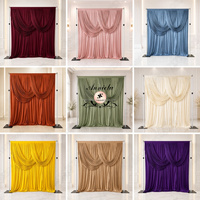 ANNIELU Vente en gros directe usine Rideau de fond blanc en Spandex 2 voies 10x10 FT, draperies pré-cousues pour mariages, scènes et événements