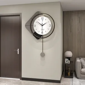 Wall Hanging Clock JJT Modern Nordic Metal Decorative 3D Oversize Minimalist Wall Clock For Living Room Luxury Home Decoration Reloj De Pared