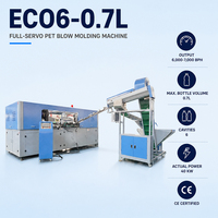 Machine de soufflage automatique à 6 cavités, 0,7 L, moteur servo, 6000 BPH, bouteille de boisson en PET, petit volume, faible consommation d'énergie, homologuée CE