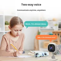 Kamera Keamanan Nirkabel A3 Definisi Tinggi dengan Penglihatan Malam, Audio Dua Arah, Penyimpanan Kartu TF untuk Monitor Rumah/Bayi/Hewan Peliharaan