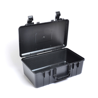 Malette de rangement pour voyage en plein air, étui en plastique dur noir pour outils avec Design personnalisé mousse