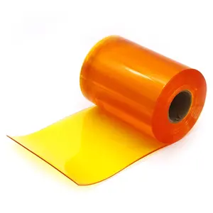 클리어 옐로우 앰버 오란 PVC 스트립 커튼 투명 PVC 도어 커튼