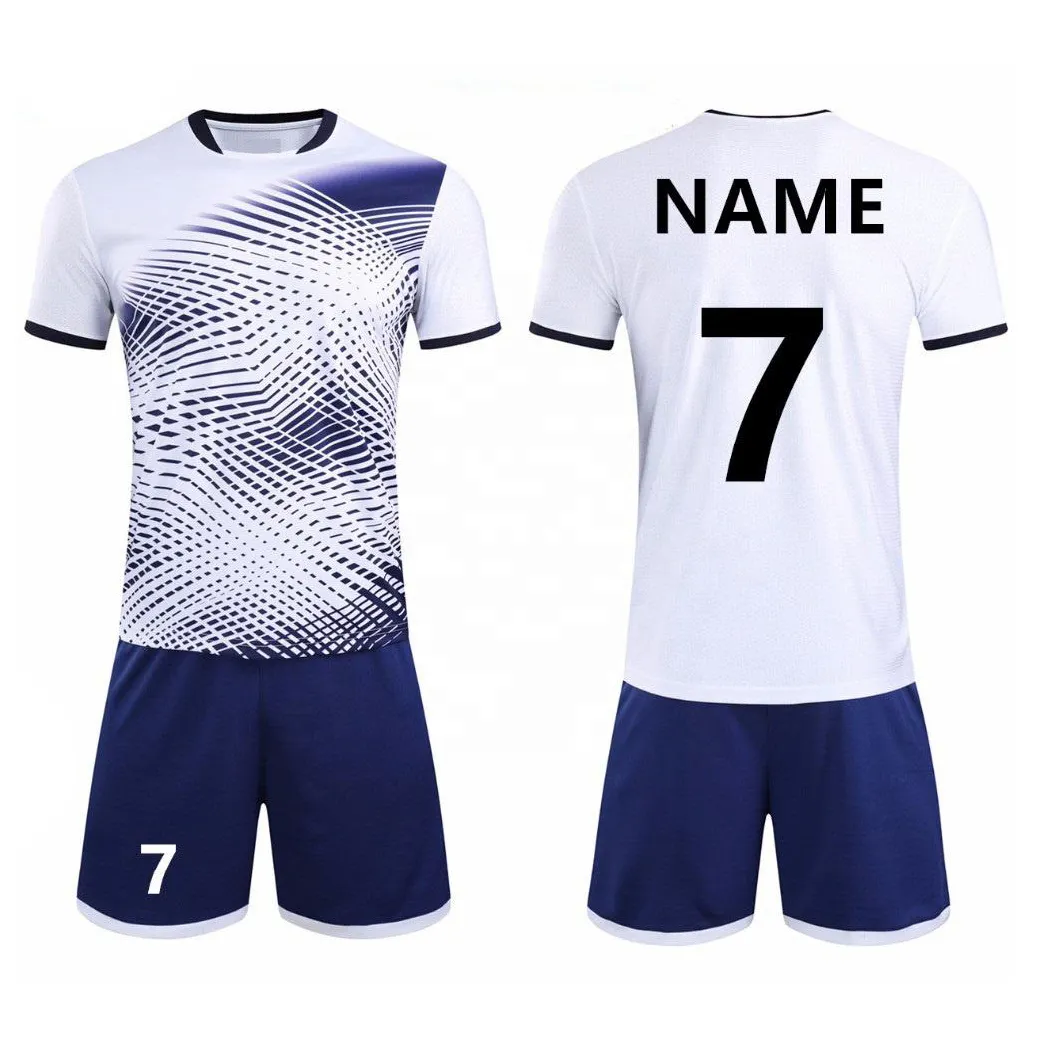 Uniforme de jugadores de fútbol superventas duradero impreso personalizado en stock MOQ bajo mejor precio MOQ bajo uniformes de fútbol personalizados