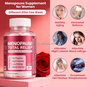 10-in-1 Natural Ingredients Adult Menopause Total Relief <strong>Hot</strong> <strong>Flashes</strong> Night Sweats Mood Swings Dietary Support <strong>Supplement</strong> - Product Image 2