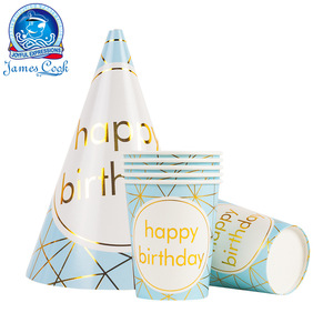 Cook Party Happy Birthday Banner Flags Triangle Shape Luxury Style Birthday Party Decorations - Product Image 3