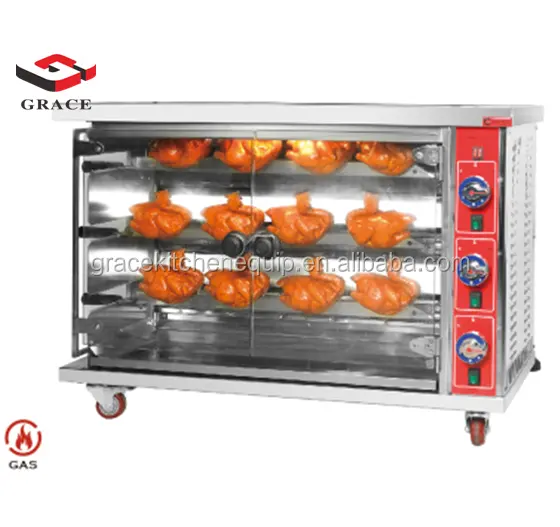 Grace Electric 12 Stück Chicken Rotating Rotis serie