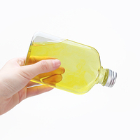 Jus transparent soda boisson froide carré boîtes en plastique PET bocaux bouteille 220ml