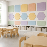 Panneaux acoustiques décoratifs en polyester PET 100% pour bureaux, hôtels, studios, OEM