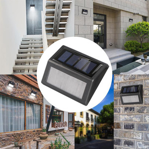 Luce di gradino principale <span class=keywords><strong>solare</strong></span> all'aperto laterale del difensore della scala della superficie del giardino del recinto resistente alle intemperie di plastica impermeabile IP55 di bassa tensione - Product Image 5