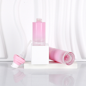 Luxury Skincare Glass Packaging Pink gradient Bottle Customized Cosmetics Container Empty With Dropper - Product Image 4