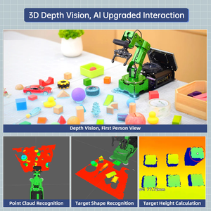 Bras robotisé Hiwonder JetArm ROS1/ROS2 avec <span class=keywords><strong>vision</strong></span> <span class=keywords><strong>3D</strong></span>, interaction vocale IA et reconnaissance visuelle, suivi et tri - Product Image 3