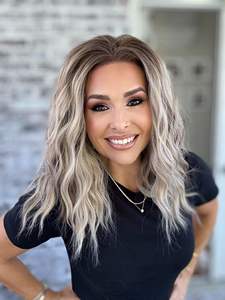 Peluca rubia ceniza con ondas de agua, peluca rizada natural y esponjosa, peluca sintética con encaje 13x4 para mujeres, resistente al calor, fibra suave. - Product Image 2