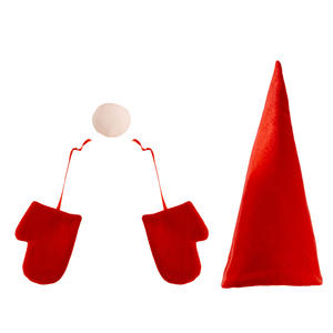 Étoile <span class=keywords><strong>de</strong></span> sommet <span class=keywords><strong>de</strong></span> sapin <span class=keywords><strong>de</strong></span> Noël avec design chapeau, nez et gants, thème Père Noël sans visage pour décorations <span class=keywords><strong>de</strong></span> sapin <span class=keywords><strong>de</strong></span> Noël et aménagement <span class=keywords><strong>de</strong></span> fête festive - Product Image 6