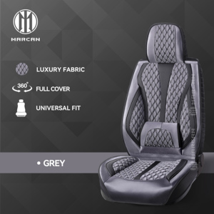 Marcan Housse de siège de voiture en cuir de luxe imperméable et anti-taches, universelle, noire, pour voiture - Product Image 5