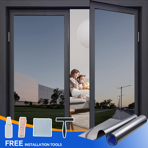 Película de Vinilo para Ventanas de Vidrio con Visión Unidireccional, Control Solar, Aislamiento Térmico, Resistente a los Rayos UV, Adhesión Estática para Edificios y Casas - Product Image 1