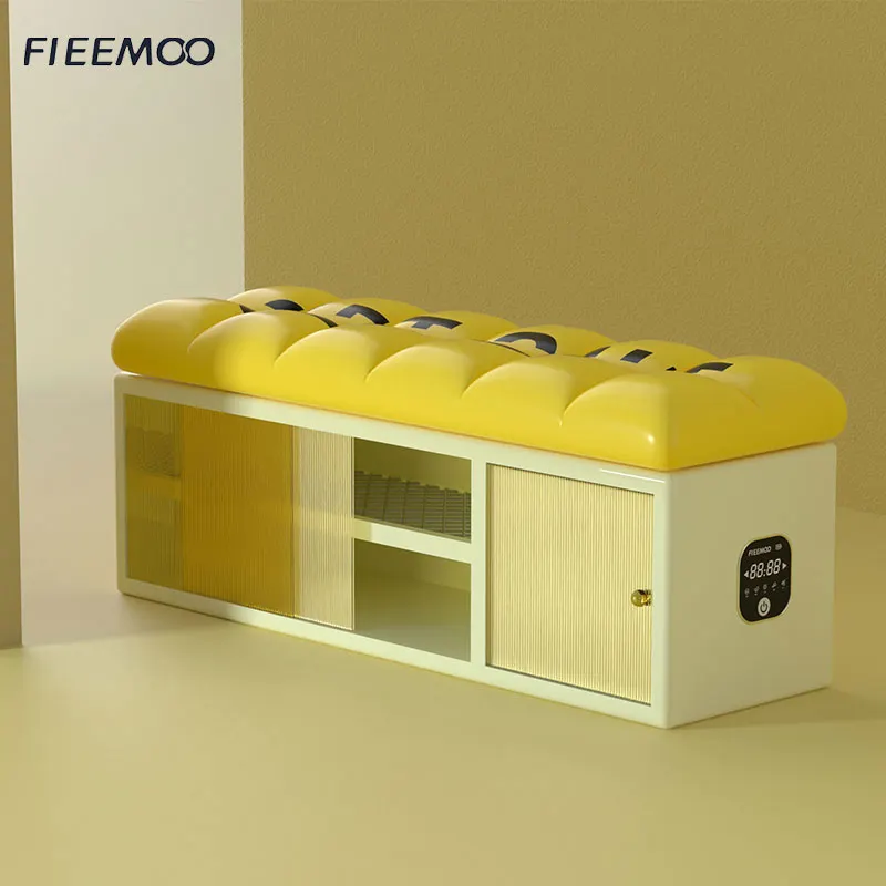 FIEEMOO Entryway scarpiera panca di vendita a caldo stacker con sedile morbido in legno scarpiera mobili con deodorizzazione scarpe