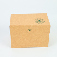 Boîte d'emballage personnalisée en papier kraft pour gâteaux, pâtisseries, donuts et desserts, recyclable, vente en gros