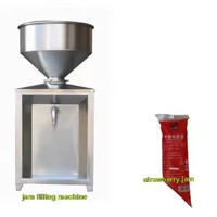 Machine de remplissage verticale pneumatique à piston en acier inoxydable de qualité alimentaire pour sauces, miels, confitures, crèmes et pâtes à haute viscosité