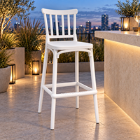 Tabouret de bar moderne en plastique PP Jietuo pour salon et usage commercial, durable, écologique, disponible en plusieurs couleurs