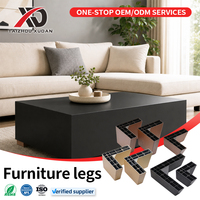 Pieds de canapé XUDAN pour usage domestique et commercial, supports en plastique PP en forme de L avec patins antidérapants et conception à faible bruit