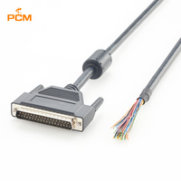 Câble série DB37 mâle vers fil ouvert (pigtail) D-Sub 37 broches pour communication DCE DTE RS232, contrôle industriel, signal PLC CNC