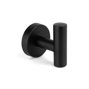 Conjunto de acessórios de banheiro em aço inoxidável SS201 de alta qualidade, gancho de parede preto, suporte para papel higiênico, escova de banheiro, conjunto de 4 peças - Product Image 5