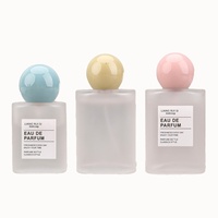 Flacon pulvérisateur de parfum carré en verre 30/50 ml avec bouchon à vis, portable, pour cosmétiques, couleur personnalisée, sans diffuseur à roseaux, vide