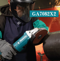 Meuleuse d'angle filaire Makita GA7082X2 GA7081X2 2700W 180mm haute performance 8500 tr/min pour la découpe et le meulage du métal