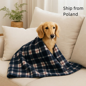 Fleece Double-sided Fluffy Skin-friendly Warm Soft Polyester Winter Pet <b>Dog</b> <b>Blankets</b> Velvet <b>Beds</b> & Accessories Solid - Product Image 1