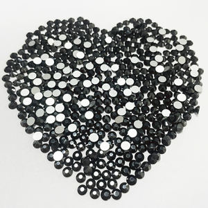K9 kristal Rhinestone Jet siyah SS20 gümüş taban cam Rhinestones DIY el sanatları çivi için Flatback olmayan düzeltme Rhinestones - Product Image 1