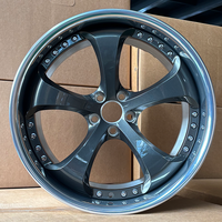Rines Forjados VSKF de 2/3 Piezas, 17, 18, 19, 20 Pulgadas, Color Gris Metálico Pulido, Borde Escalonado Profundo, 5x114.3 para 350Z G35 S13 S14 A80 A90