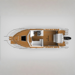 Yacht de pêche de luxe en aluminium soudé de 8 m avec cabine pour loisirs et vente - Product Image 3