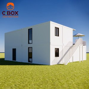 บ้านสำเร็จรูปแบบโมดูลาร์ Cbox ปรับแต่งได้ แยกส่วนได้ สำนักงานหรูหรา วิลล่า 2 ชั้น พร้อมระเบียงบนดาดฟ้า บ้านคอนเทนเนอร์แบบแพ็คแบน - Product Image 1