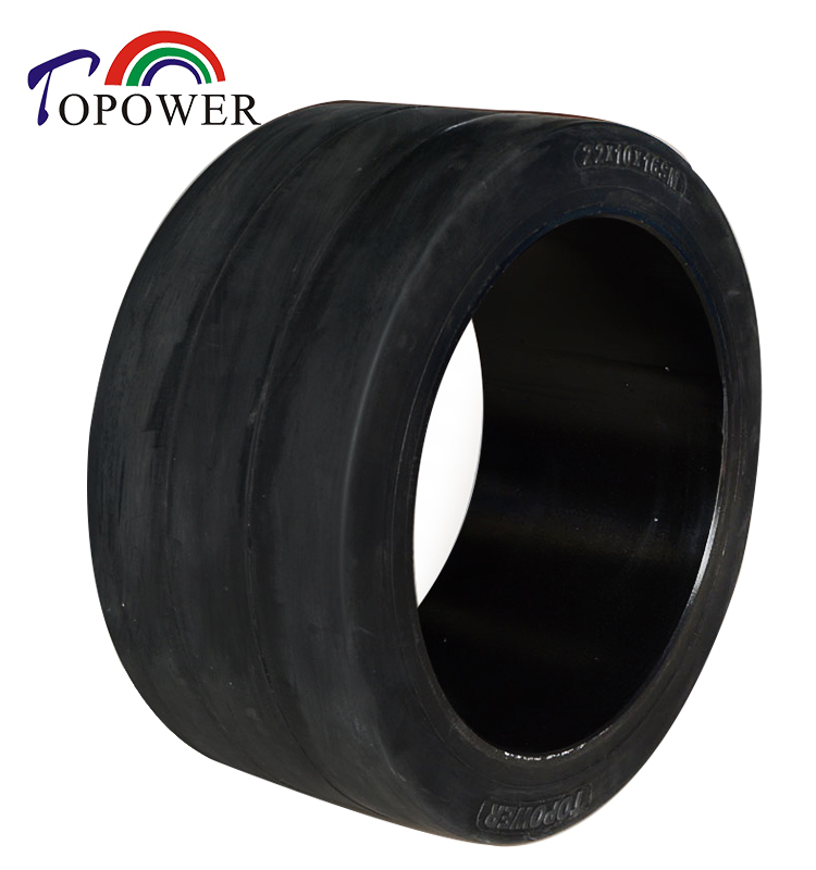22x10x16 SM Press on Solid Tire Heavy Duty Non Pneumatic Tire for Road Milling Machine Forklift Tow Truck