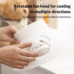 Nuevo producto, ventilador de carga Usb ajustable de 3 engranajes, viaje de verano, mujeres, hombres, viseras, sombrero, ventilador giratorio - Product Image 5