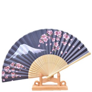 Kimono japonais Éventail Belle fleur de cerisier <span class=keywords><strong>Bambou</strong></span> peint Écologique Éventail pliant pour femme Style chinois Artisanat Cadeau Ornement - Product Image 2