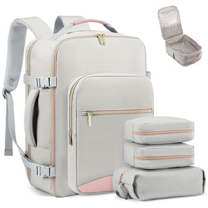 Women's Oxford Cloth Bohemian Style <b>Backpack</b> Four-Piece Set with Waterproof Portable Mommy Travel Bag and Storage Bag - Product Image 3