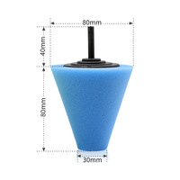 PMS 5 pièces perceuse Buff Pad M14 fil cône polissage automobile voiture moyeu de roue soin voiture détaillant boule cylindrique éponge polissage