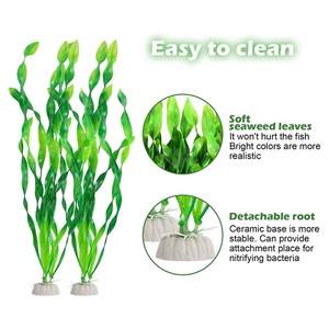 10 adet plastik akvaryum bitkileri süslemeleri yapay deniz yosunu su bitkileri yapay balık <span class=keywords><strong>tank</strong></span>ı bitkiler - Product Image 2
