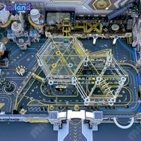 Équipement de terrain de jeux intérieur commercial, rembourrage doux non toxique et écologique, thème exploration spatiale, parc d'aventure pour enfants