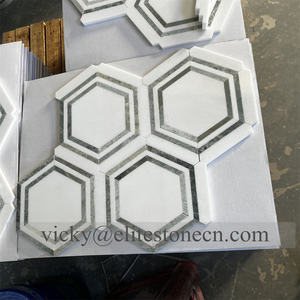 高級六角形大理石モザイクタイル（浴室、キッチン、壁装飾用） - Product Image 2