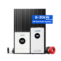 Système d'énergie solaire hors réseau 240V monophasé 8kW 10kW 12kW 20kW 30kW Kit complet avec panneaux, batterie et onduleur pour usage domestique