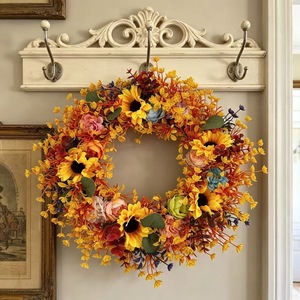 Guirnalda de Otoño 2026, Guirnalda Artificial de Hojas de Arce y Calabaza para Colgar en la Puerta, Decoración para el Día de Acción de Gracias, Guirnalda para Decoración de Pared del Hogar - Product Image 6