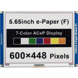 Module d'affichage Waveshare 5,65 pouces 600x448 à technologie E Ink, écran E-Paper 7 couleurs, graphique, faible consommation d'énergie, lisible en plein soleil - Product Image 1