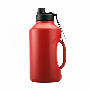 Jarra de agua de medio galón de acero inoxidable recargable de Metal de gran capacidad 2L 2.2L con boquilla 2200ml olla de agua