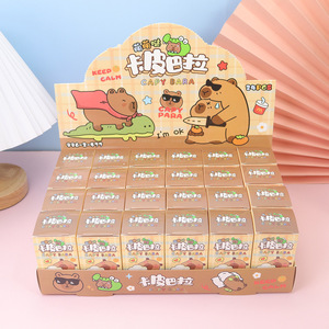 Caja Sorpresa con Llavero de Peluche de Capibara, Juguete Musical para Niños, Juguetes Antiestrés, Decoración de Mochila con Capibara de Dibujos Animados - Product Image 1